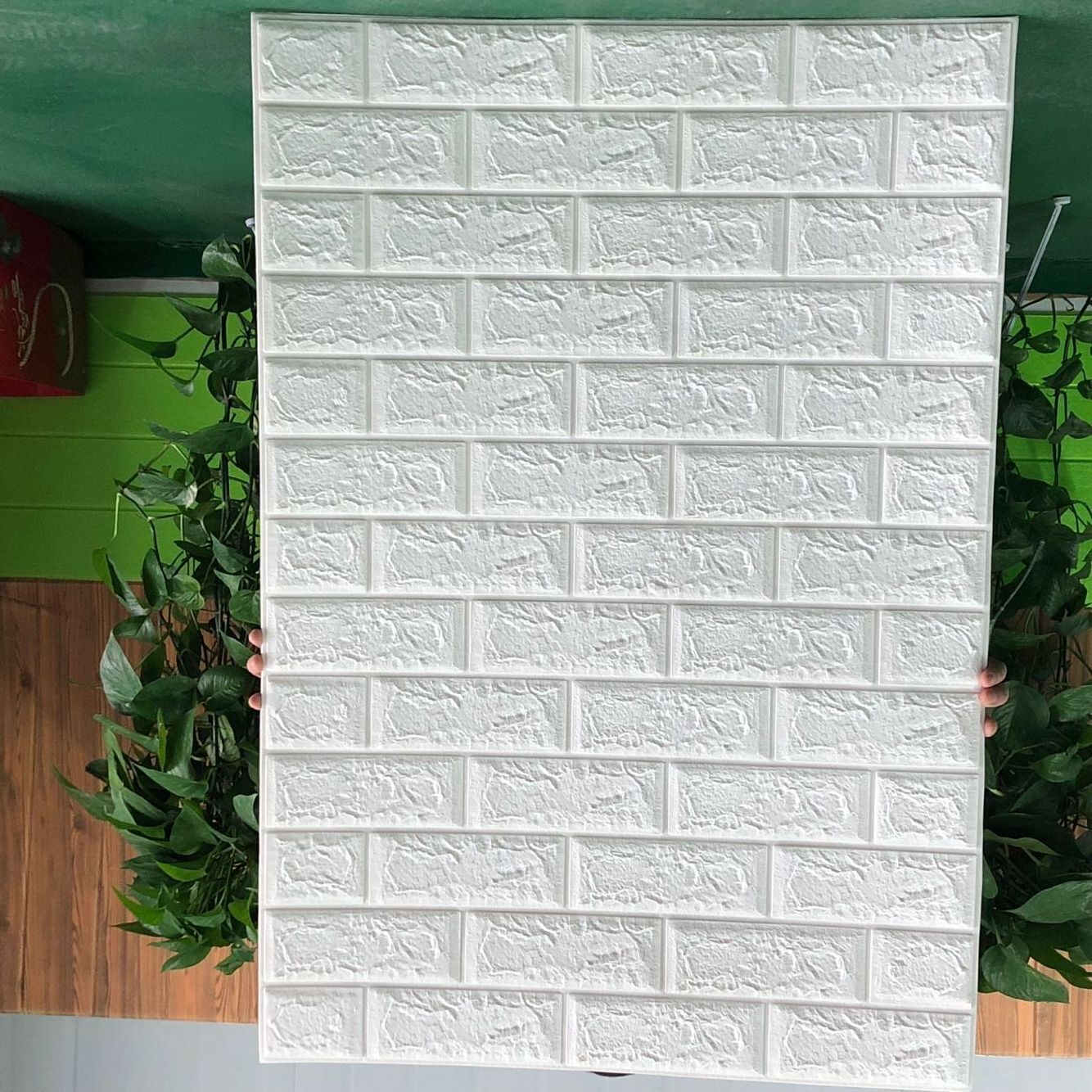 Vinyl 3D embossed wallpaper roll self adhesive Ceilings brick texture Pvc Wall paper for Home Decoration