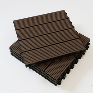 balcony terrace Card buckle together balcony wood diy interlocking outdoor composite waterproof decking tiles