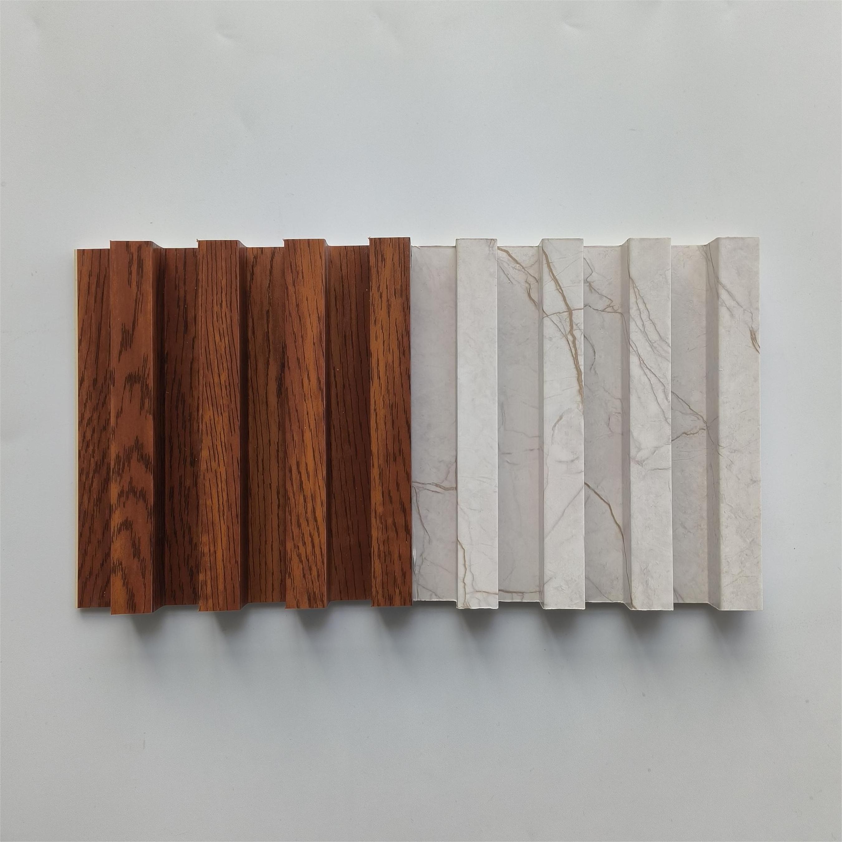 Wood veneer 3D wall panels Durable waterproof WPC Waterproof Bathroom Insulated Wood Veneer Panel