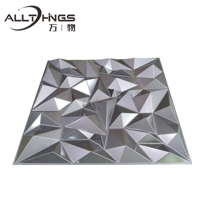 shower for interior decoration manufacturer waterproof Silver gray 3d self adhesive wall tiles