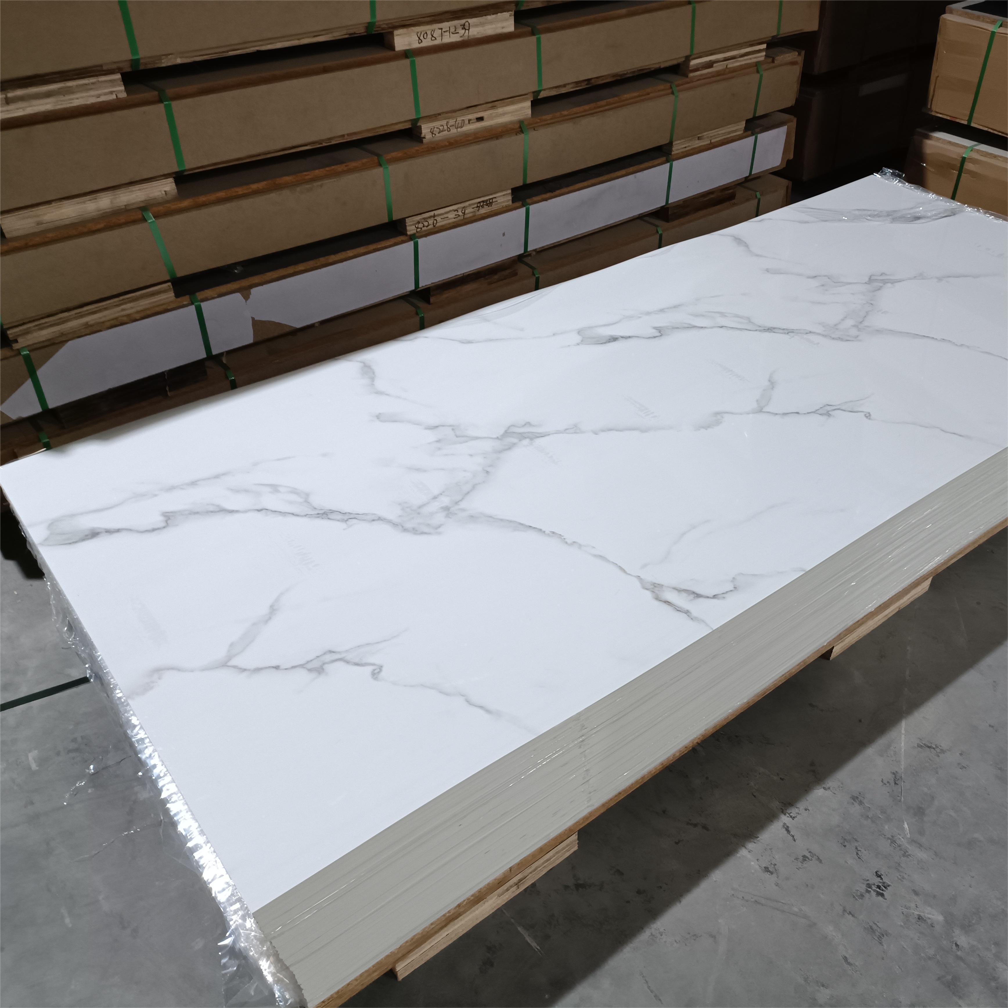 Factory direct sale uv marble pvc wall panels pvc cladding boards for TV background decoration