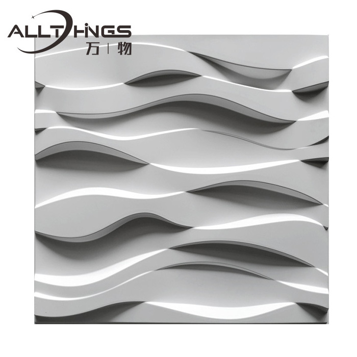 Quick installation Modern 3D art Moisture-proof flame retardant wall panel ceiling interior decoration PVC wallpaper