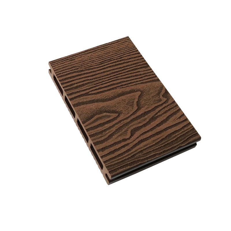 Craftsman Black square hole hollow 3D embossing wpc outdoor floor review-composite-decking trex composite deck veneer