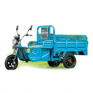 High Power Heavy Load Electric Tricycles 1000W 60V Open Body Cargo  Dump Trike For Agricultural Freight Transport