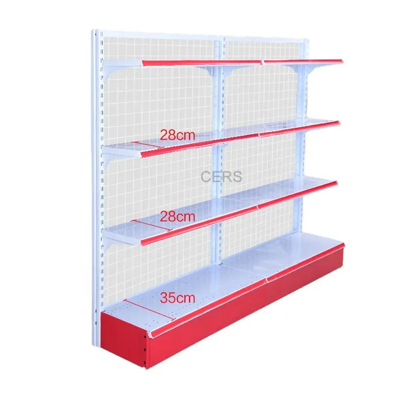 heavy duty supermarket metallic shelves /Store Display Racks /gondola shelving OEM