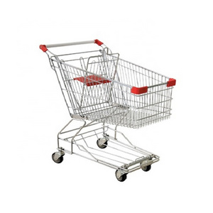 supermarket equipment with seat Asian style metal shopping trolley