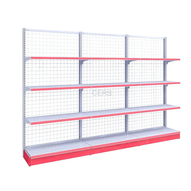 heavy duty supermarket metallic shelves /Store Display Racks /gondola shelving OEM