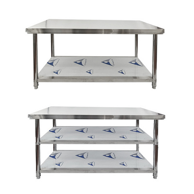 Restaurant Commercial Stainless Steel Food Prep Work Table With Under Shelf  Utility Table Kitchen Bench Top