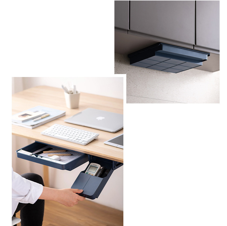 Under-table storage box Hidden under-table storage drawer stationery sundry sorting storage box