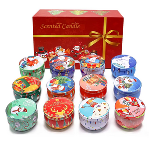 Wholesale Luxury Gift Set Metal Aroma Tins Jar Candle Natural Soy Wax Scented Candles Luxury Home Decorative Soy Wax Aroma