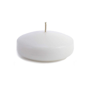 Large Szie Classic White Unscented Wax Long Burning Time Floating Candle for Wedding Pool Party