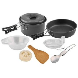 New Outdoor Cookware Set Camping Cookware Multifunctional Picnic Folding Tableware Stew Pot