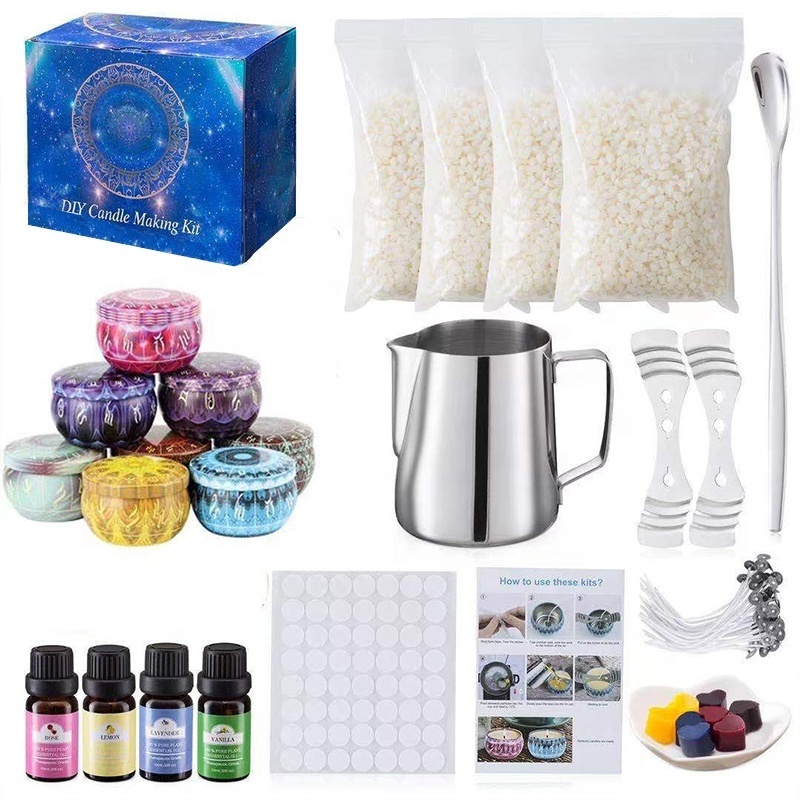 Candle Making Kit Supplies DIY Scented Candles Gift Set for Candle Art and Craft Supplies with Soy Wax