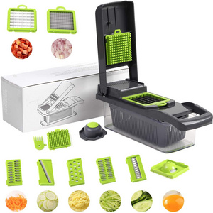 Best Seller All In One Plastic Vegetable Slicer 5 Pcs Fruit And Vegetable Cutter Slicer Chopper And Slicer Basket Wash