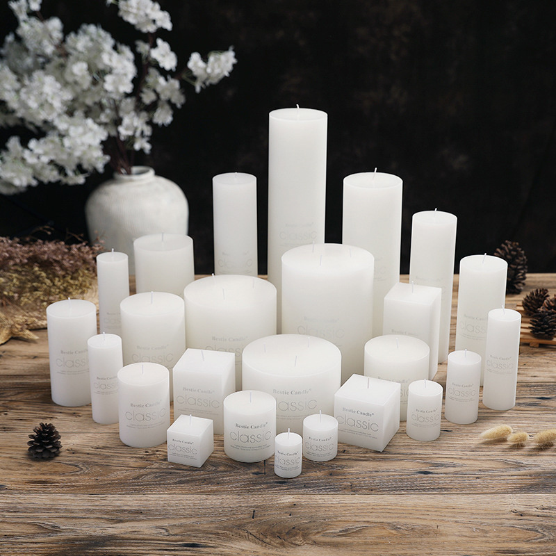 Hot Selling Long Time Burning Hotel Emergency Column Wax European Warmer Decoration Cylindrical Candles