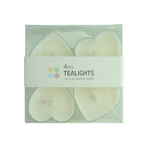 Hot Sale Luxury Private Label Soy Wax Personalized Decoration Aromatherapy 4pcs Tealight Scented Candles