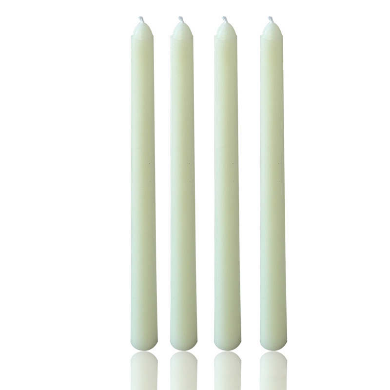 Factory Luxury Paraffin Wax 30.5cm Long Burning Time Stick White Candle For Wedding