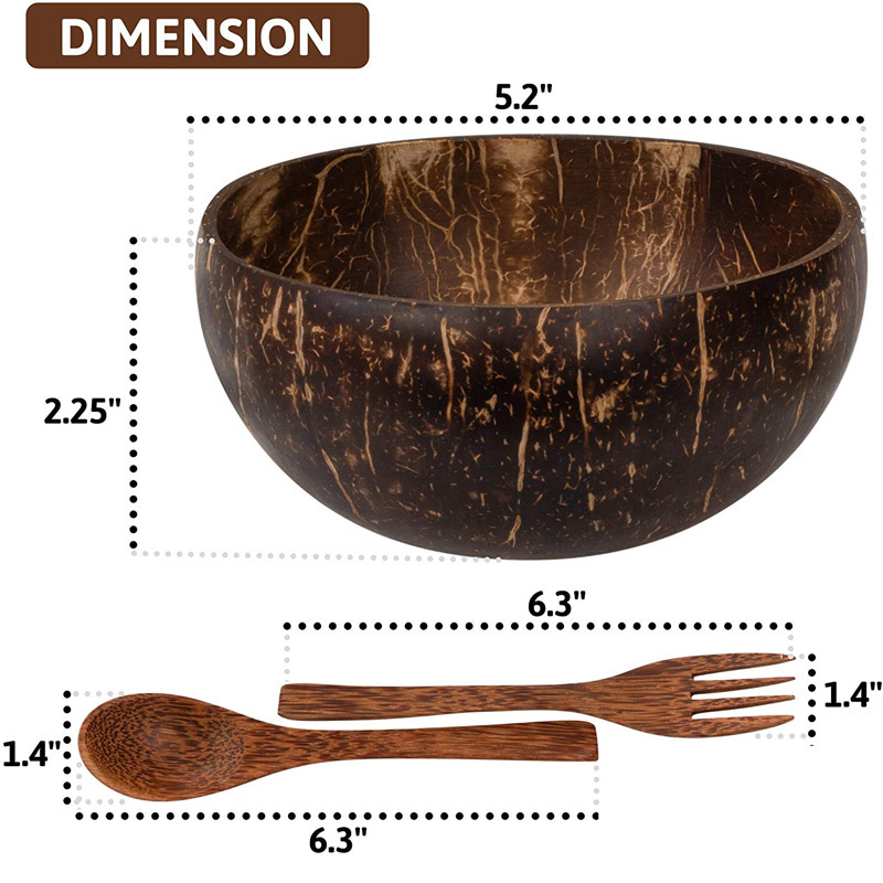 High Quality Unique Handcraft Engraved Bamboo Coconut Bowls Wholesale Coconut Shell Engraved Bowl