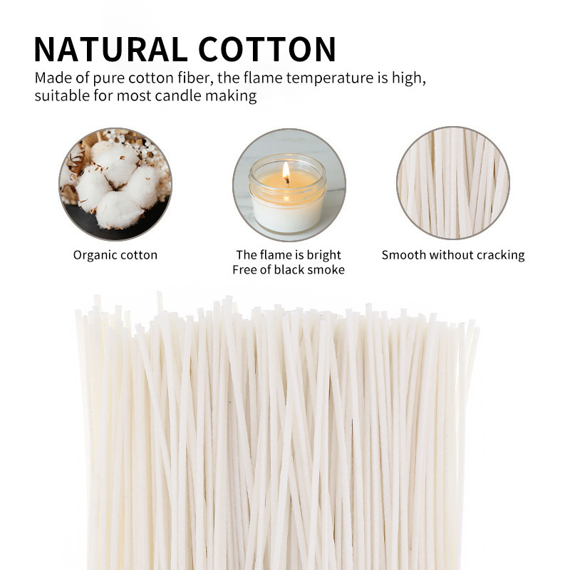 Wholesale ECO 100% Pure Cotton Smokeless Candle Wicks Candle Accessories For Candle Making