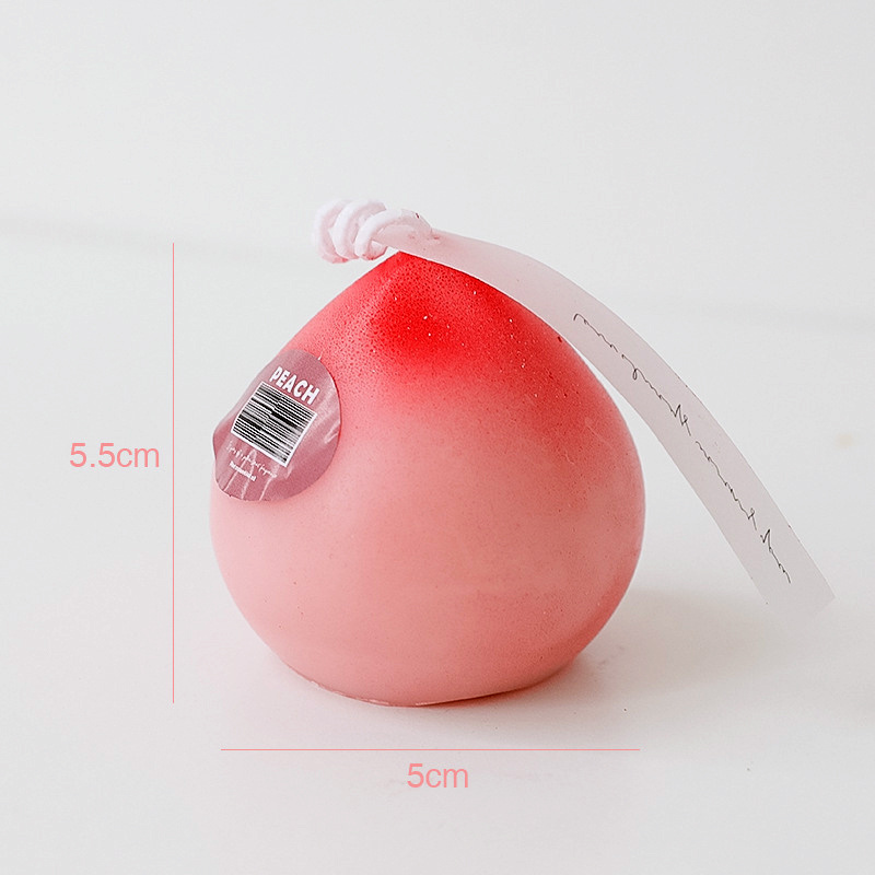 Fast Delivery Handmade Decoration Fruit Peach Pumpkin Shaped Gift Candle Scented Soy Wax Candle