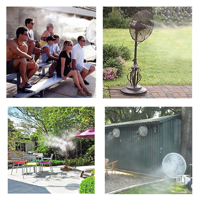 High Pressure Mister System Umbrella With Fan And Mist Spray Garden Portable Misting Fans Outdoor For Outside Water Spray System