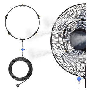 High Pressure Mister System Umbrella With Fan And Mist Spray Garden Portable Misting Fans Outdoor For Outside Water Spray System