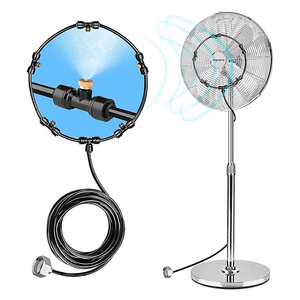 Balidao New Design Outdoor Wall Fans Patios Waterproof Cooling Misters Portable Umbrella With Fan And Mist For Farm