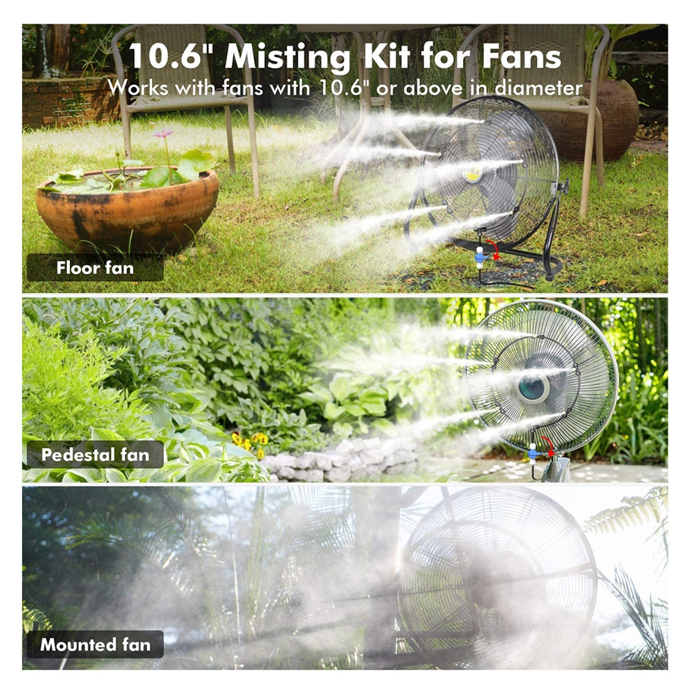 Balidao fans outdoor umbrella with mister green city fan misting kit mist maker made in China