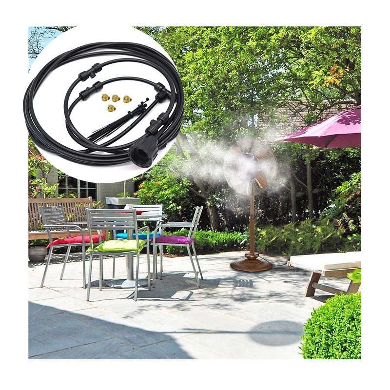 Umbrella with Fan and Mist Spray Mister Nozzle Mist Fan Outdoor Misting System with Pump Mister system