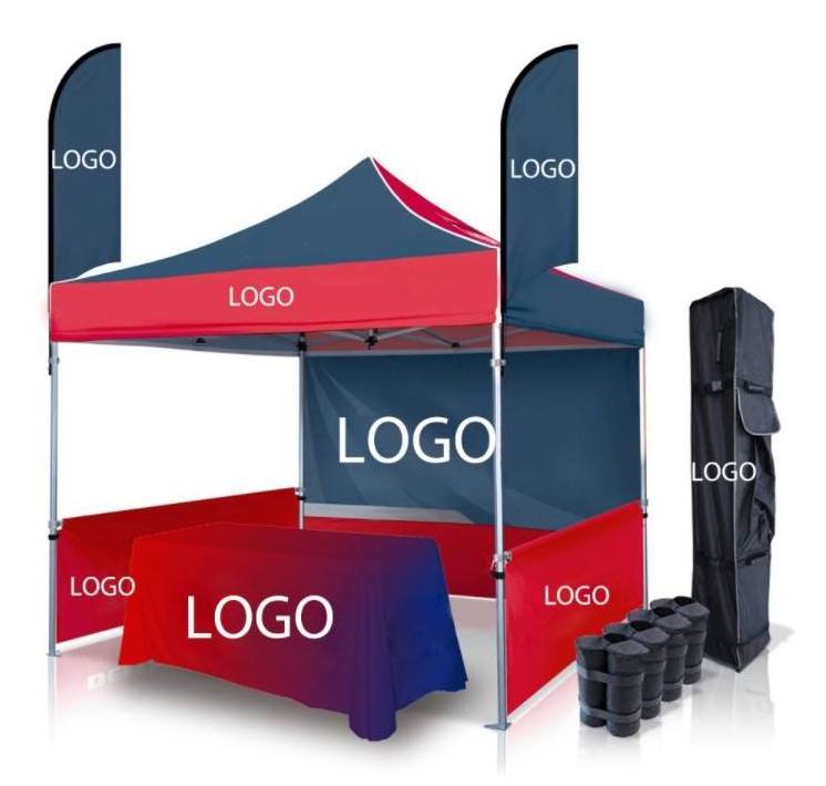 10x10 advertising logo Outdoor Aluminum Exhibition Event Marquee gazebos Canopy Pop Up Custom Printed Trade show Tents