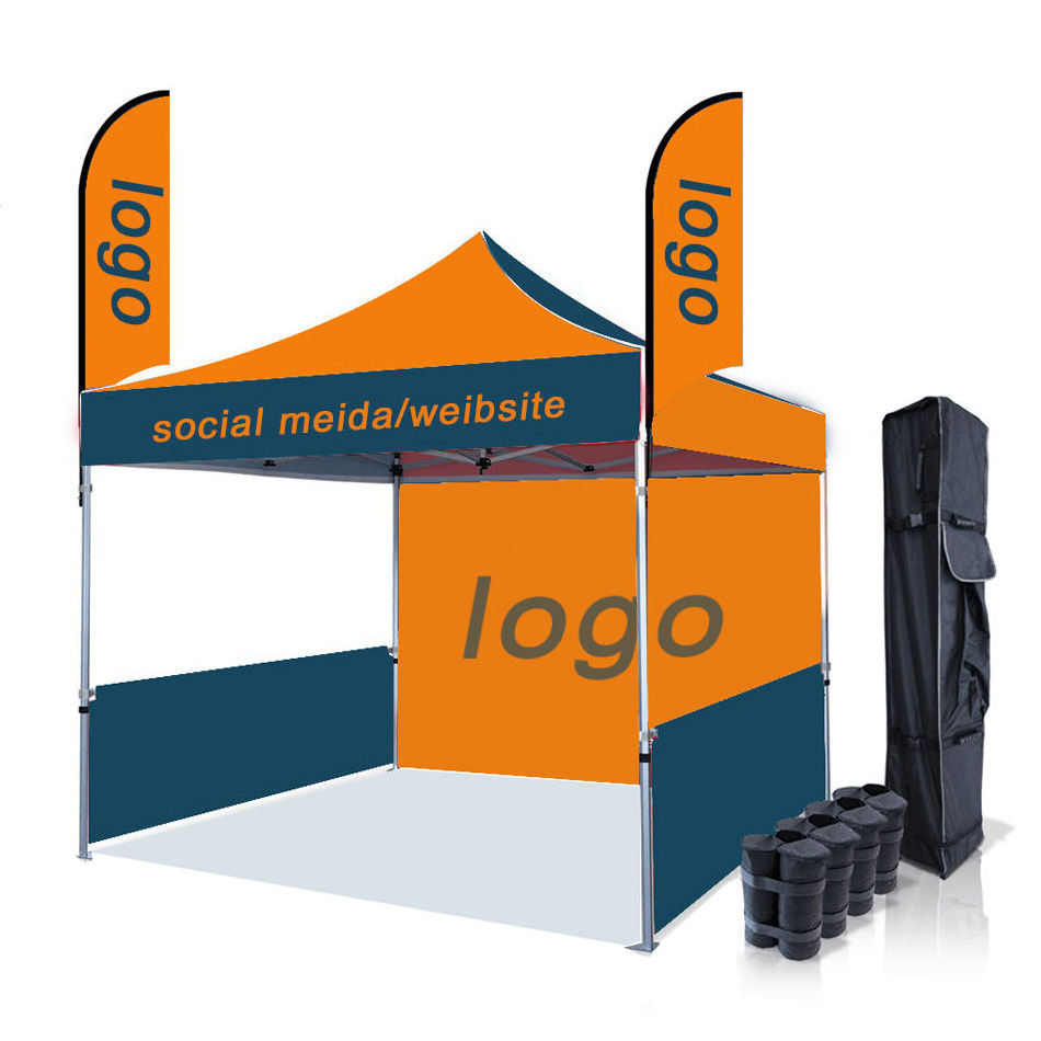 10x10 advertising logo Outdoor Aluminum Exhibition Event Marquee gazebos Canopy Pop Up Custom Printed Trade show Tents