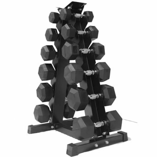 Wholesale Price Dumbbell Rack Triangle Dumbbell Rack Can Be Placed Hexagonal Plastic Plating Fixed Dumbbell