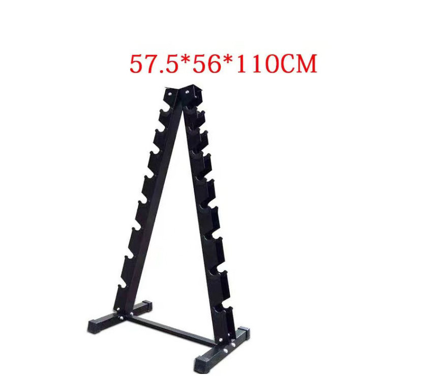 Wholesale Price Dumbbell Rack Triangle Dumbbell Rack Can Be Placed Hexagonal Plastic Plating Fixed Dumbbell