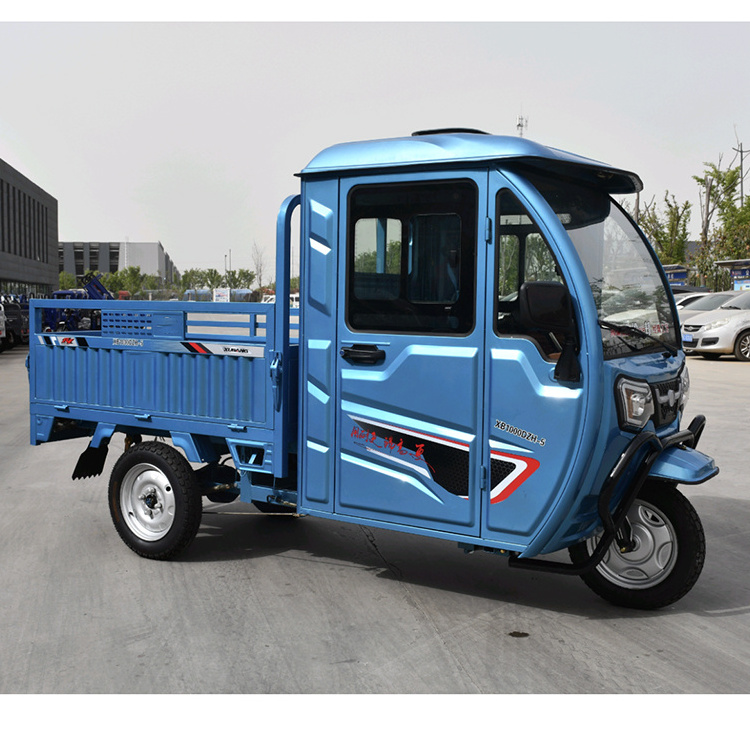 Cheap Price Stainless Steels Cab Enclosed Electric Cargo Tricycle1.5 M Enclosed Van Electric Trike For Delivery