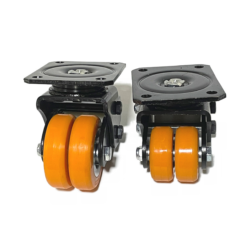 Polyurethane casters Heavy Duty Suspension Double Row Wheel