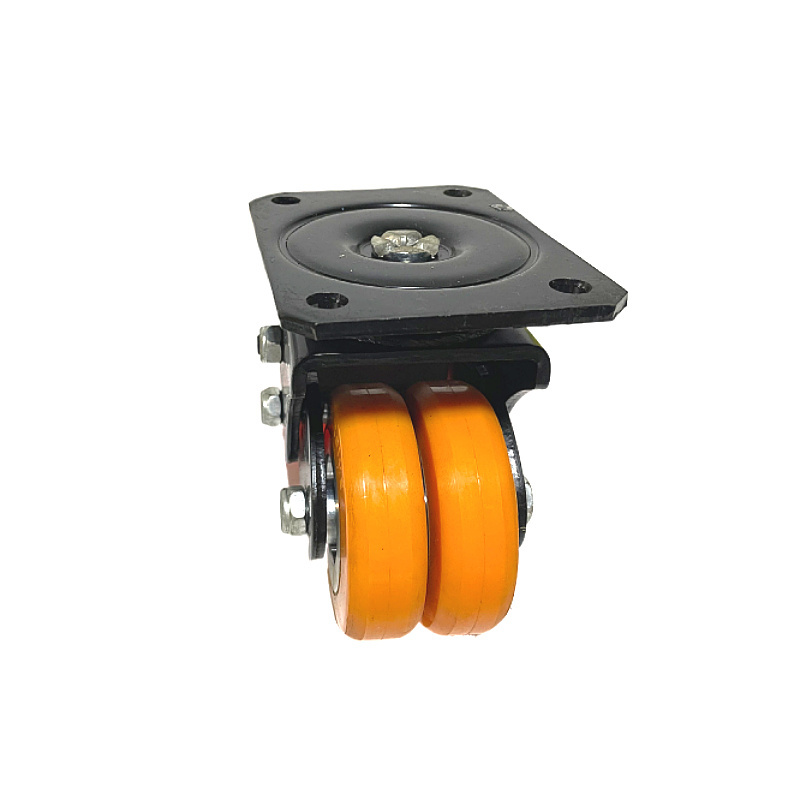 Polyurethane casters Heavy Duty Suspension Double Row Wheel