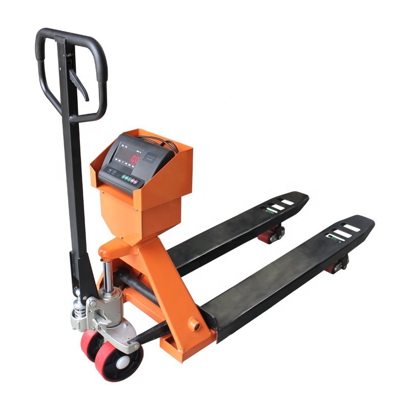 1000kg 1 ton Capacity AC Casting Hydraulic Pump Manual  Forklift Weighing Scale Hand Pallet Jack Scale