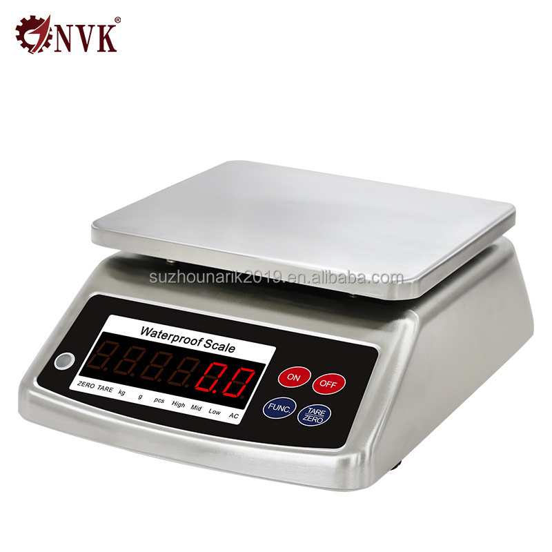 NVK IP68 Waterproof 6kg Digital Weighing Scale 15kg 30kg Counting Scale Seafood Electronic Fishing Food Waterproof Scales