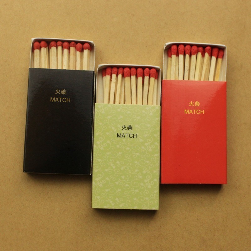 Custom Logo Colorful Long Sticks Safety Wooden Box Matches Sticks For Candle