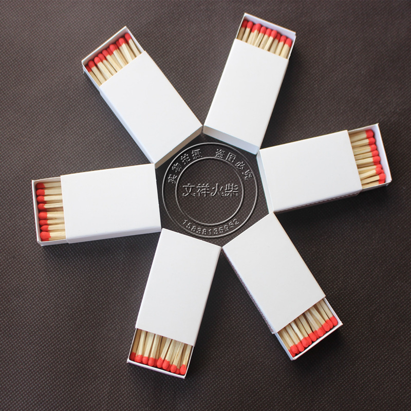 Wholesale cheap own brand handmade 10cm long stick boxed matches for candle