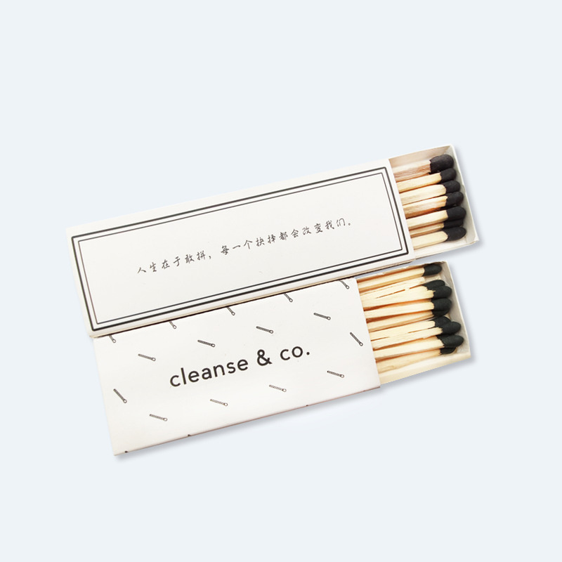 Customized Matches 96mm Long Multi-style Matchbox Long Burning Time Wooden Stem Matches