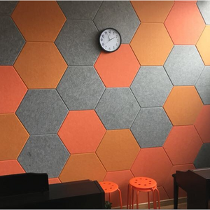 Polyester Fiber Acoustic Soundproof Panels New Fashionable Hexagon Board