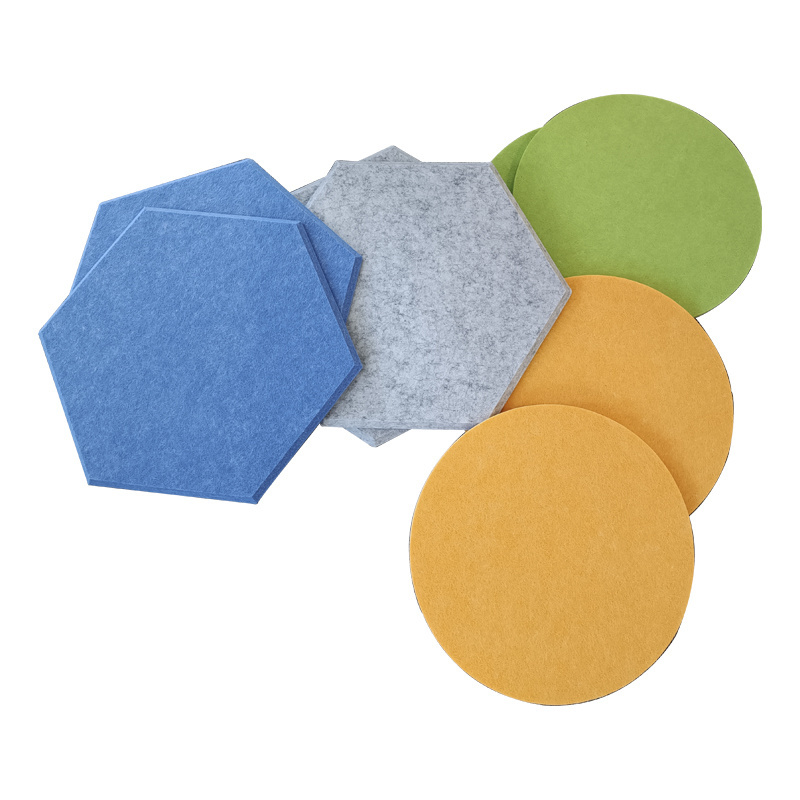 Polyester Fiber Acoustic Hexagon Wall Panel New Fashionable Hexagon Board Hexagon 3d Wall Panels