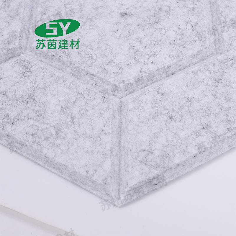 Environmental Customized Flame Retardant Hexagon Panel 100% Polyester Fiber Acoustic Panel For Sound absorbing Acougstic Panel