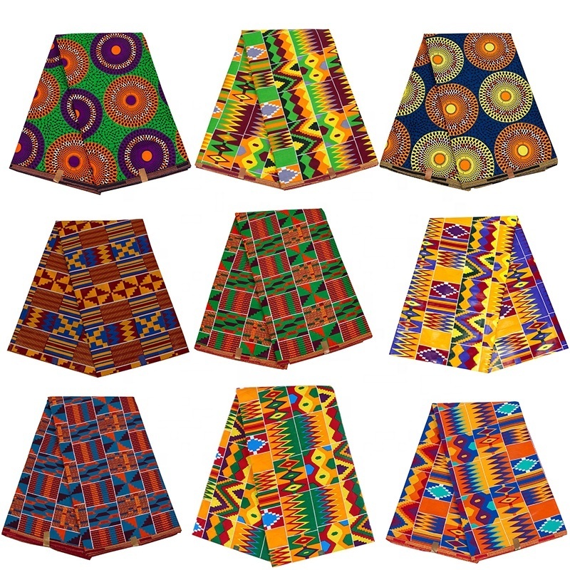 Stock And Custom Printed 100% Cotton Fabric/ Ankara Wax Stones Pattern Fabric/ African Real Wax Prints Fabric Ghana Style