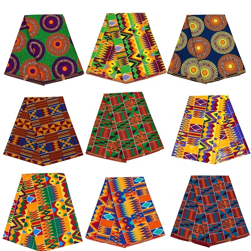 Stock And Custom Printed 100% Cotton Fabric/ Ankara Wax Stones Pattern Fabric/ African Real Wax Prints Fabric Ghana Style