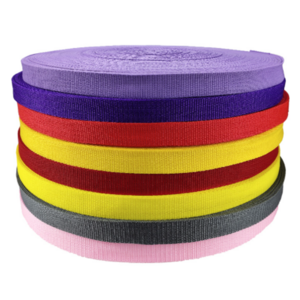 Stock 20mm 25mm 38mm 50mm colored custom polypropylene PP webbing tape strap for bags