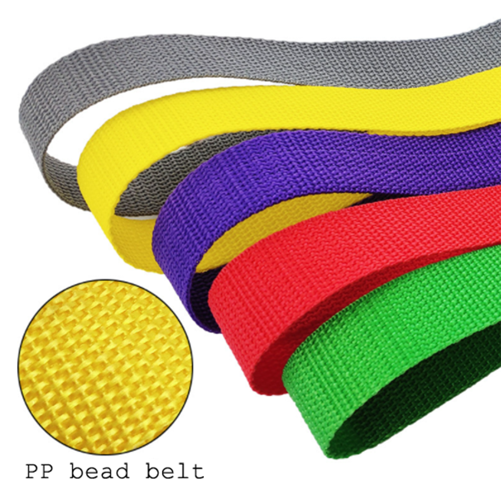 Stock 20mm 25mm 38mm 50mm colored custom polypropylene PP webbing tape strap for bags