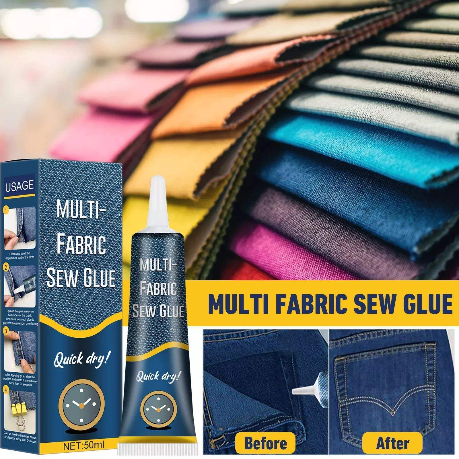 Factory direct sale multi-fabric sew glue waterproof fabric glue special for clothes Jeans shoes