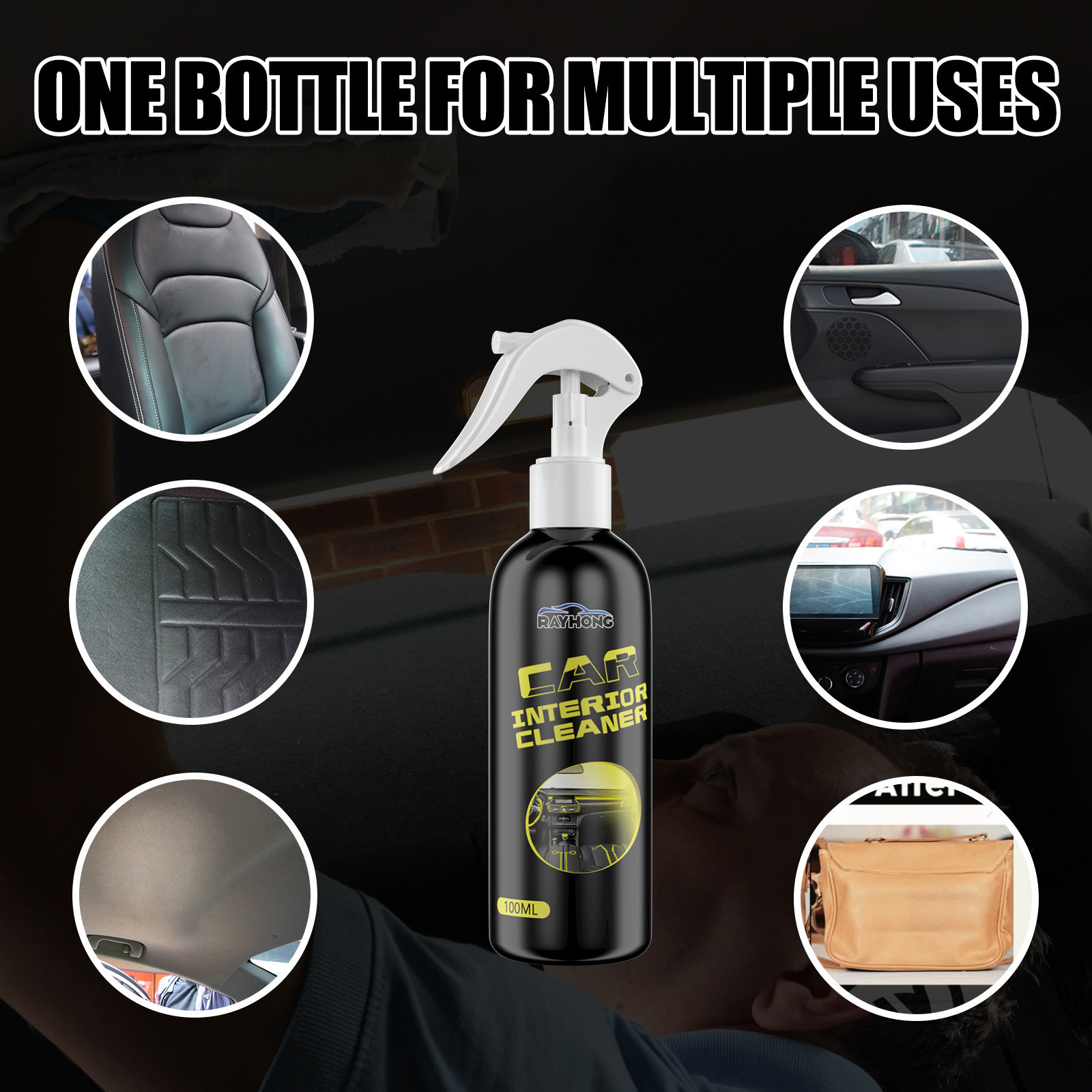 OEM Car Interior Parts Liquid Leather Plastic Renovator Refreshing Restorer Foam Cleaner Spray Refurbishment Paste